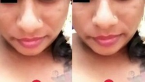 Horny wife in Tamil video call gets naughty