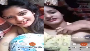 College girl reveals her body in video call