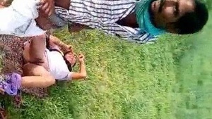 Dehati babe gets caught in the open field and filmed for local sex video