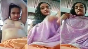 Country girl flaunts her boobs in a steamy selfie video