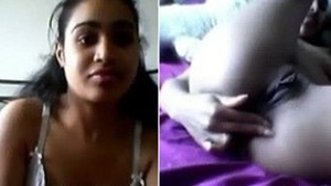 Indian amateur fucks in Skype MMS with anal fingering
