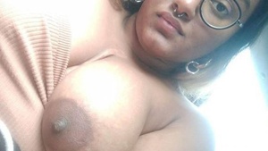 Tamil babe rides a cock outdoors and shows off her big boobs