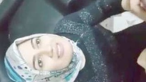 Watch as a Muslim woman gives her boyfriend a blowjob in this video