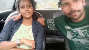 Desi couple gets wild in the back of a car