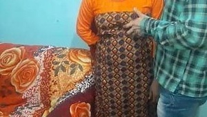 Intense domestic sex with his wife