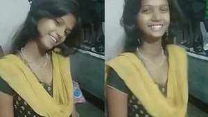 Desi girl's sexy posture and little cleavage in Churidar outfit
