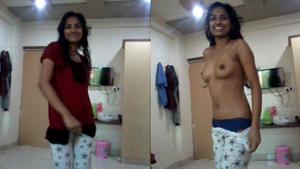 Mallu girl strips down and displays her body