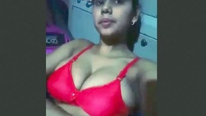 Blonde Bhabi with big boobs enjoys sex during her period