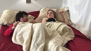 Horny stepson gets down and dirty with his stepmom in the air