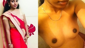 Stunning Indian girl bares it all in front of the camera
