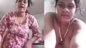 Indian aunty with big ass and milky boobs shows her dissatisfaction